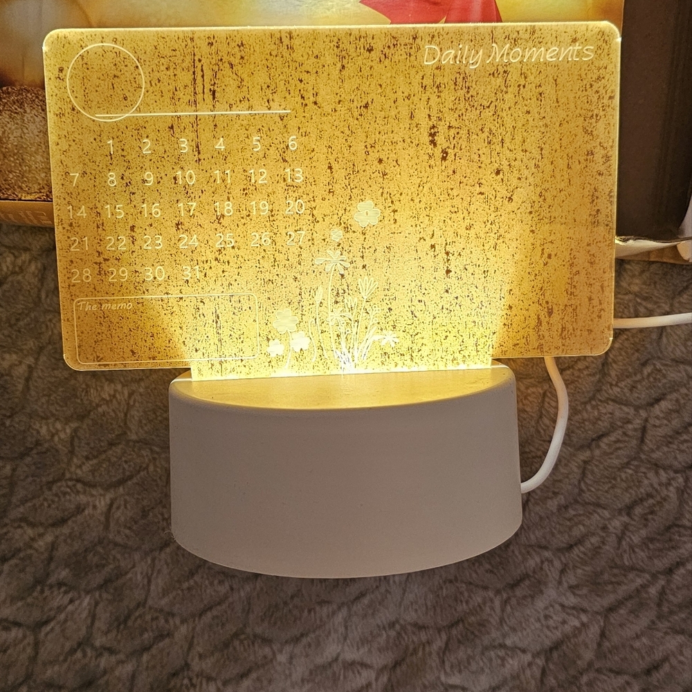 Small Light Up Sign With Calendar